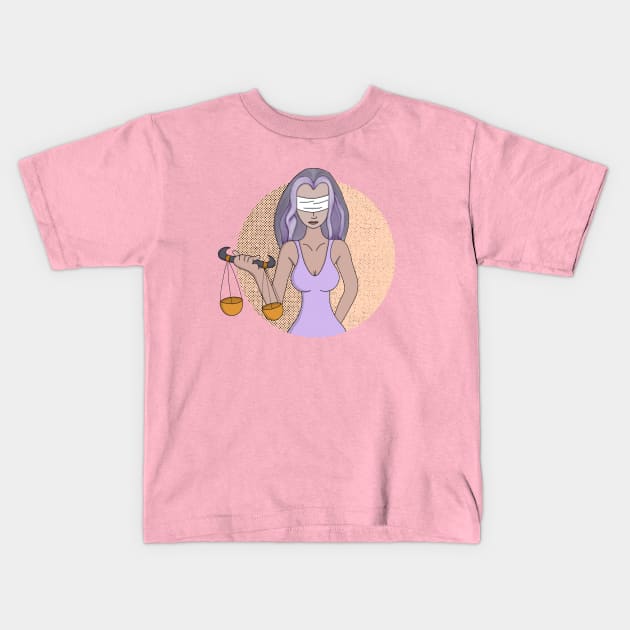 Libra and the Lady of Justice Kids T-Shirt by DiegoCarvalho